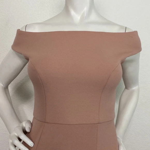 Jenny Yoo Dark Blush Larson Coquette Off The Shoulder Formal Maxi Dress Size 2 - Picture 4 of 12